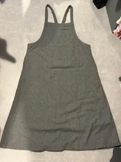 フェリシモ グレー ノースリーブ ロングワンピース 裏地ボア