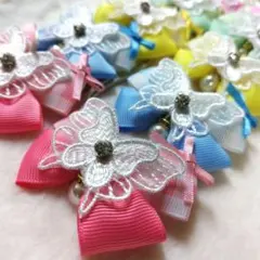 トリミングチョーカー　春・蝶々♡ 157