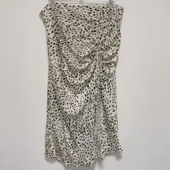 サイダー スカート スリット アニマル 3L 2XL 白 生成 ポリエステル