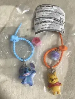 ディズニー カラフルマルチチャーム スティッチ プーさん 2種