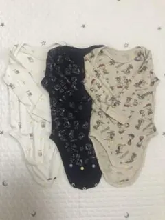 ユニクロ ボディスーツ 80 スヌーピー 長袖UNIQLO BABY ロンパース