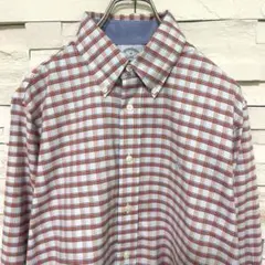 BROOKS BROTHERS 長袖BDチェックシャツ REGENT ロゴ刺繍