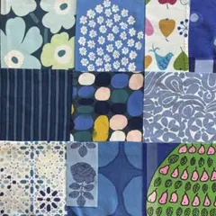 マリメッコ　北欧ヴィンテージ生地　ハギレセット　ビーチコーミング