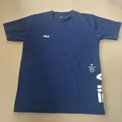 FILA ネイビー Tシャツ☆L☆ポリエステル100％☆ストレッチ素材のサムネイル