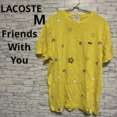 ラコステ x Friends With You コラボ 総柄 黄色 tシャツ M
