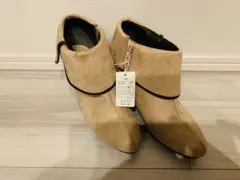 【新品・未使用】　ショートブーツ　ベージュ　Mサイズ