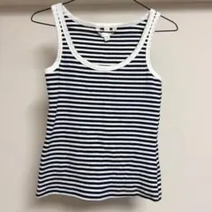 H&M ボーダー タンクトップ Mサイズのサムネイル