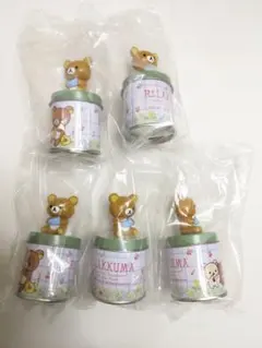 リラックマ のっけーの　フィギュア付き缶 5個セット　箱あり