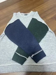 Purple & Yellow ニットセーター L 新年SALE