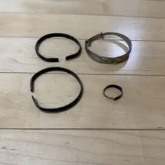 アンティーク　バングル・指輪　4点セット　中国・朝鮮・ベトナム　骨董　銀製？