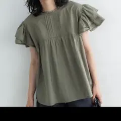 216.coca（コカ）フリル　ピンタック　フレア　ブラウス　サイズM