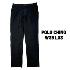 POLO CHINO ラルフローレン ブラック チノパンツ ストレート コットン