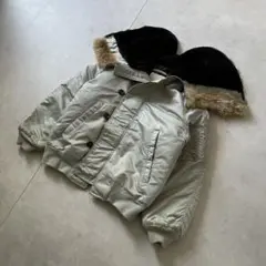 M*i様 80s 90s N2-B シルバー　フライトジャケット