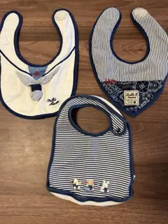 ミキハウス　ファミリア　ベビー スタイ 3枚セット