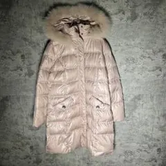 laphoroaig ダウンコート フォックスファー 2way ピンク ロング丈