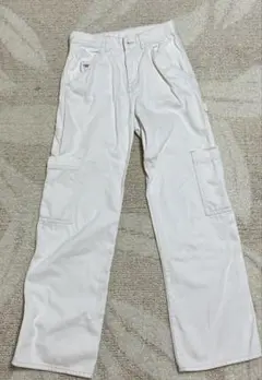 【レディース】ホワイト カーゴパンツ ワークパンツ