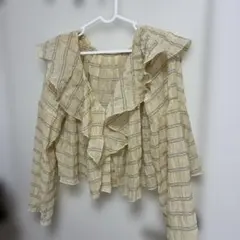 ミスティック　クロップド丈ブラウス