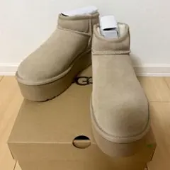 UGG W CLASSIC ULTRA MINI PLATFORM 6 サンド