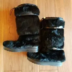 トリーバーチ本物ラビットファーブーツ美品