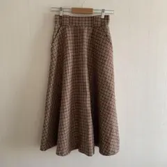 レディース　ロングフレアースカート