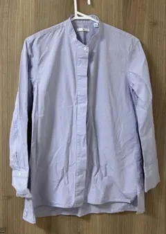 UNIQLO ユニクロ+J コットンスタンドカラーシャツ パープル　S プラスJ
