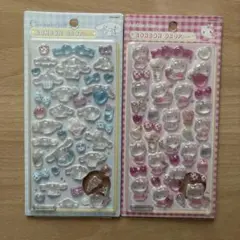 シナモロール ハローキティ ボンボンドロップシール2枚セット 即購入OK