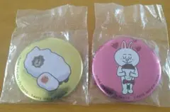 LINE FRIENDS ブラウン・サリー・コニー 缶バッジ 2個セット