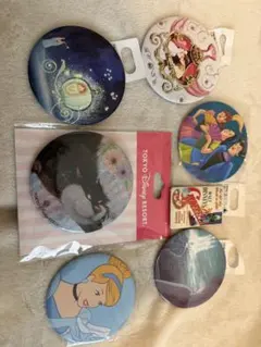 ディズニー　シンデレラ　缶バッジ6個セット