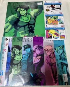 ジョジョ　1番くじ　2種5セット　K賞 クリアポスター　L賞 ステッカー