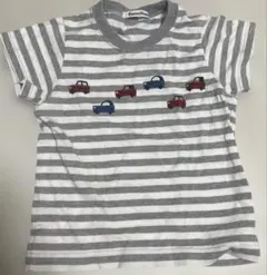 familiar 90サイズストライプ刺繍Tシャツ - メルカリ