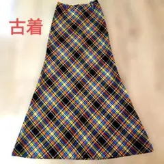 最終価格です。古着　Aライン　マキシスカート