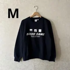 GU×イカゲーム メンズ スウェットプルオーバー Mサイズ