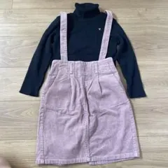 コーディネート売りタートルネックジャンバースカートセット120cm