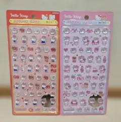ハローキティ ボンボンドロップシールミニ 赤 ピンク 2枚セット