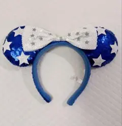 ディズニー 青 スパンコール カチューシャ ブルー