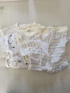 前開き ロンパース 50-60cm 4枚セット