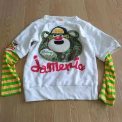 JAM 長袖カットソー 重ね着風 クマ キャラクター