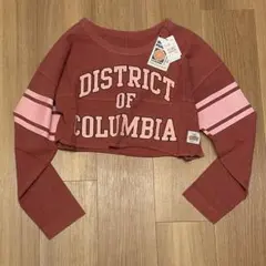 新品ハローサンフランシスコ　ピグメントクロップドフットボールTEE 長袖トップス