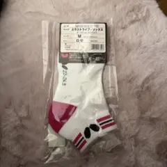 Butterfly スポーツソックス Mサイズ ホワイト/ローズ