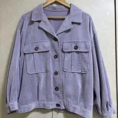 薄紫 コーデュロイ ジャケット Mサイズ