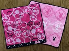 Barbie　PLAYBOY タオルハンカチ 2枚セット