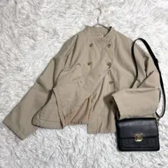 サマンサモスモス ノーカラーコート ダブルブレスト samansa mos2