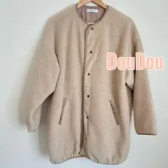 DouDou コート　美品　裏地　レザー　ボア