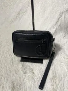 な*や様 GIORGIO ARMANI レザー ハンドバッグ ブラック - メルカリ