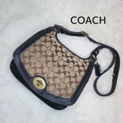 COACH コーチ ショルダーバッグ ターンロック レガシー ブラック y2k