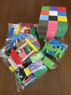 ほぼ未使用⭐︎ドミノセット　知育玩具　ドミノ　おもちゃ　ピタゴラ　木製