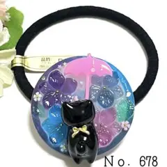 もちもち様お取置きです。Ｎｏ．678 レジン 猫 ヘアゴム 虹待ち猫ちゃん もちもち様お取置きです。No．678 レジン 猫 ヘアゴム 虹待ち猫
