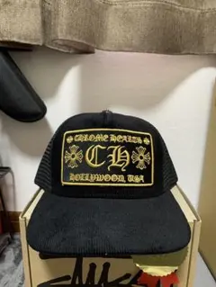 CHROME HEARTS トラッカーキャップ ブラック ゴールド