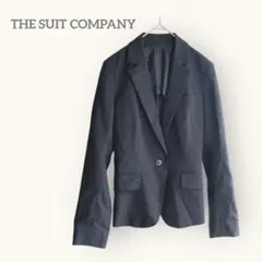 ザスーツカンパニー　【36】テーラードジャケット　黒　ウール混紡　シングル