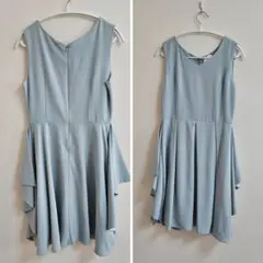 新品 ロペピクニック サイドドレープワンピース ドレス 結婚式 38 ブルー